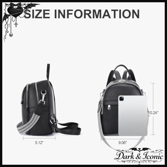 Mini Vegan Leather Backpack Purse Convertible Shoulder Bag Travel Fashion